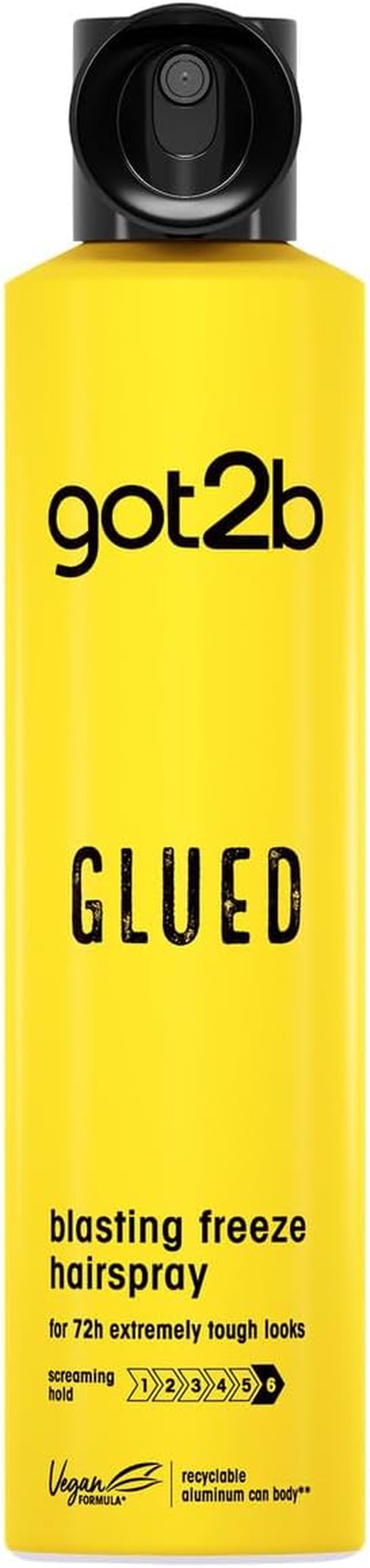 Glued Blasting Freeze Hairspray 300 Ml, Glued Hairspray for up to 72H Ultra Strong Hold, Hairspray , for Extreme Hairstyles, Vegan Formula