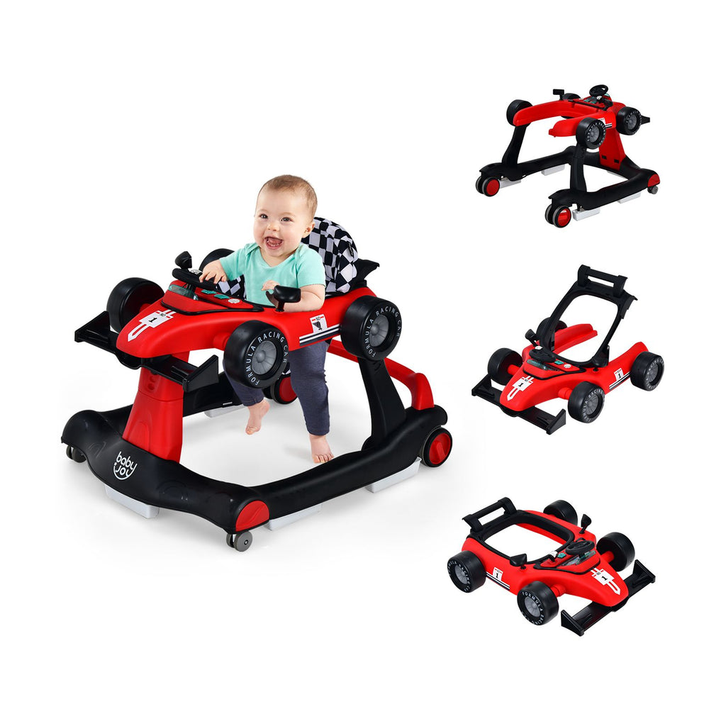4-In-1 Baby Push Walker with Adjustable Height and Speed
