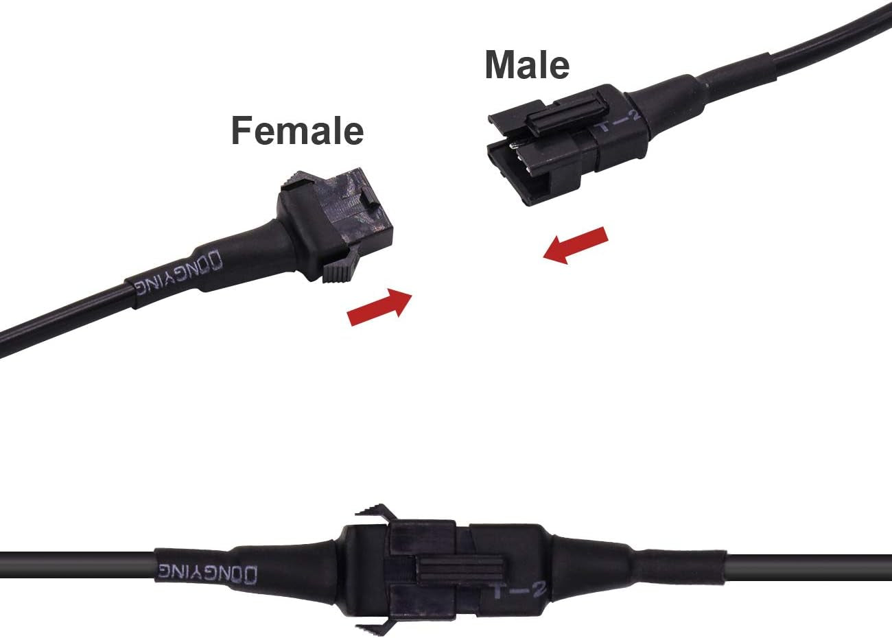 4 PCS 47 Inch Extension Cables for Use with LED Rock Lights, RGB NEON Accent Kits for LED Motorcycle ATV, SUV Car Light Multi-Color Neon Strip (4Pcs)