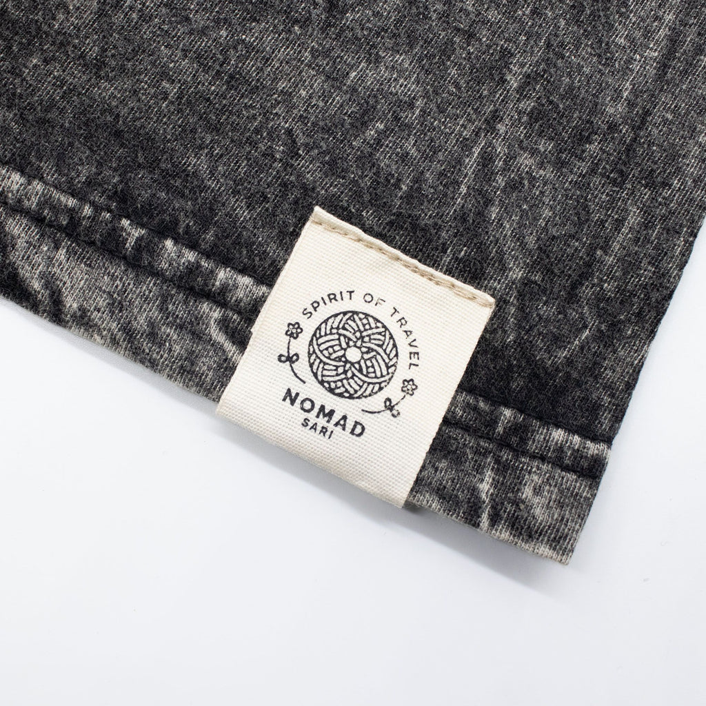 Nomad Sari Stonewashed Cotton T-Shirt - Rebel - Charcoal - XL