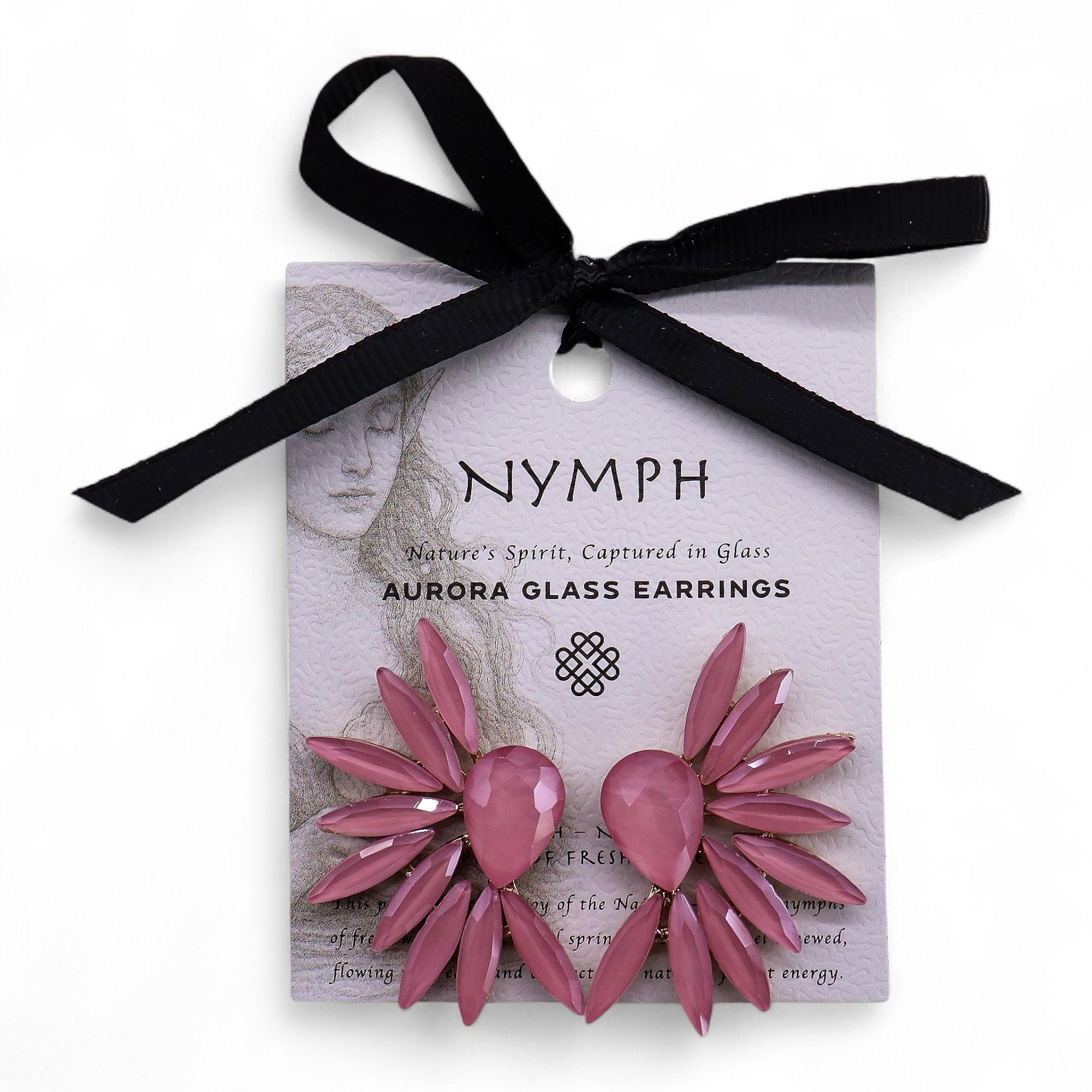 Soft Pink - Vintage Glass - Angel Wings - Earrings