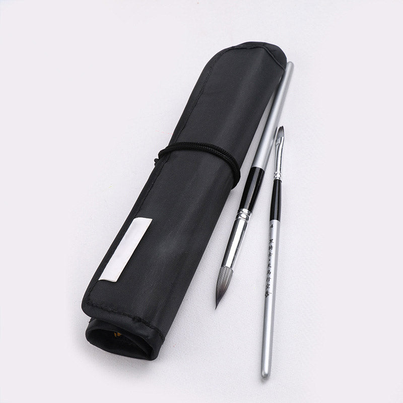 8pcs Cloth Bag Nylon Paint Brushes In Plastic Bucket